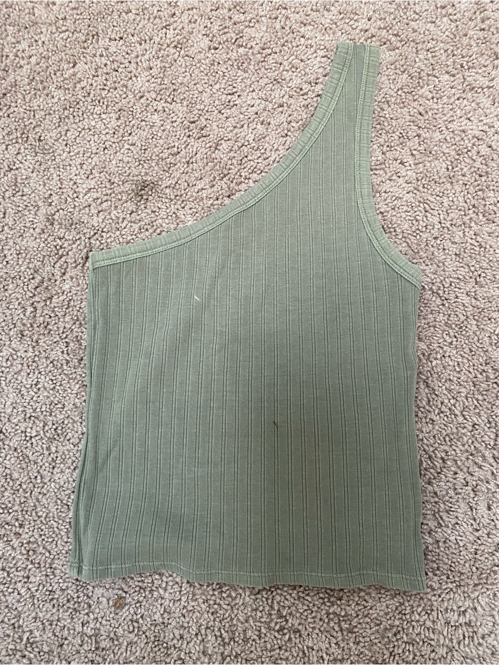 Green American Eagle One Shouldered Top